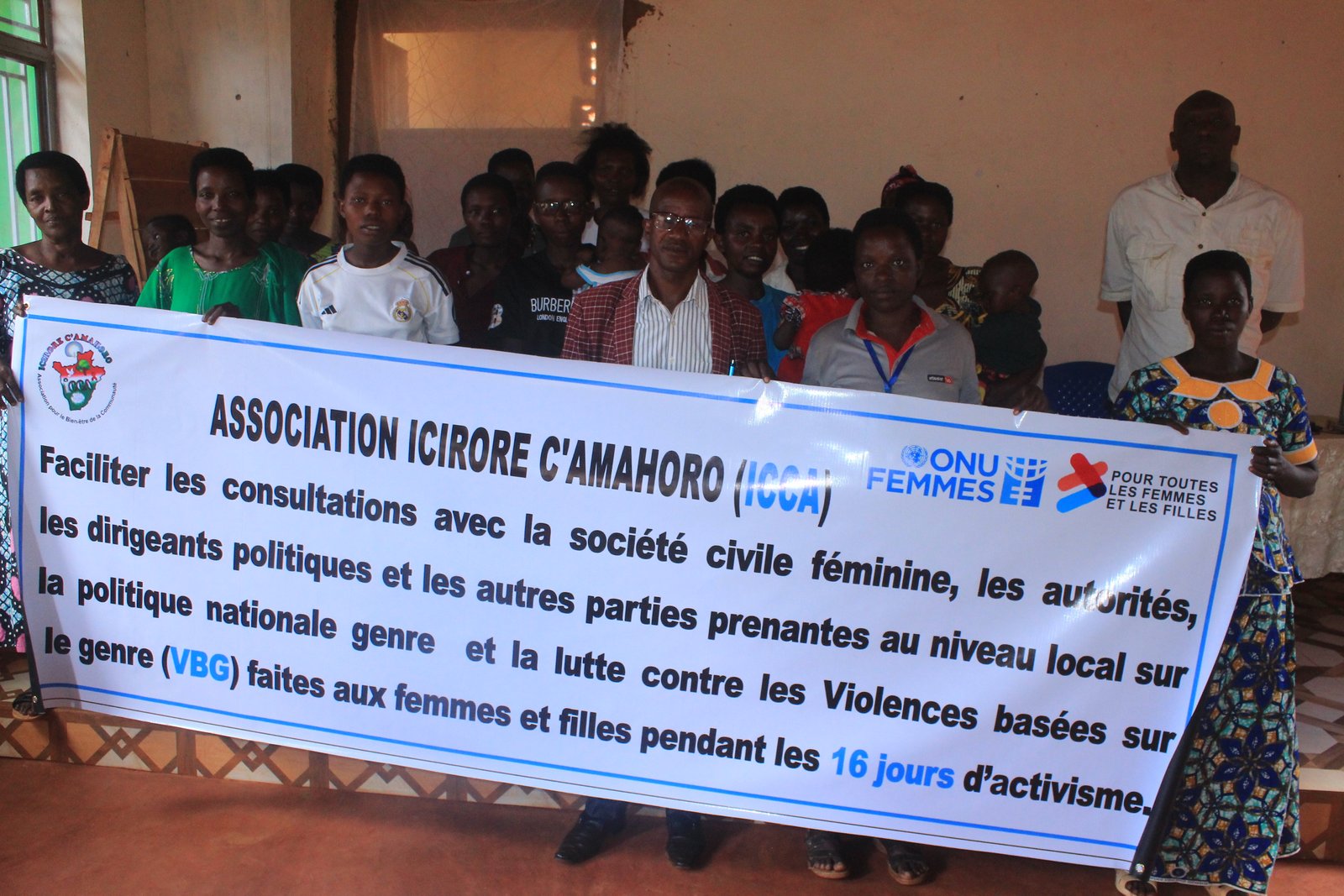 Session de consultation avec la société civile féminine sur les VBG faites aux femmes et aux filles pendant les 16 jours d’activisme par l’association icirore c’amahoro en zone Kinyinya